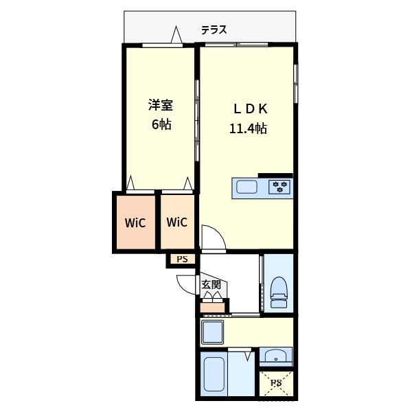 荒川区東日暮里のマンションの間取り