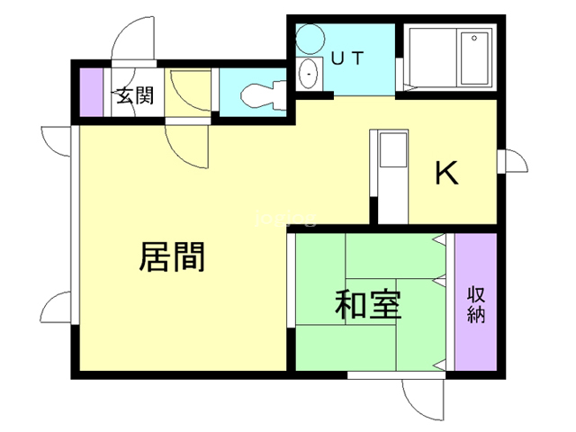 アパートメント置田の間取り