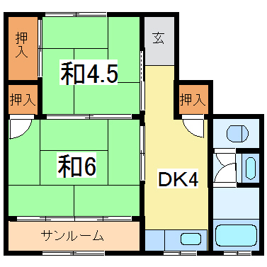 パセオ第一大島の間取り