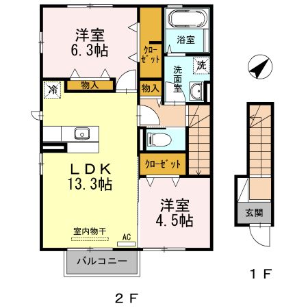 ウィット室積IIIの間取り