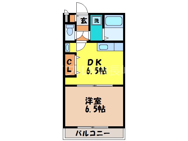 長崎市下西山町のマンションの間取り