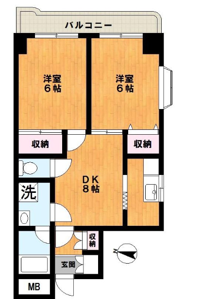 板橋区清水町のマンションの間取り