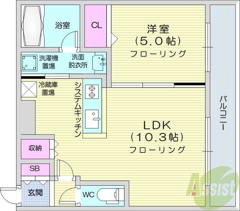 ル・シェーヌ桑園の間取り