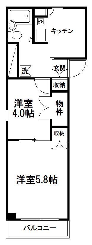 さいたま市大宮区下町のマンションの間取り