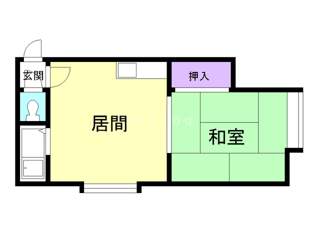 札幌市東区北四十条東のアパートの間取り