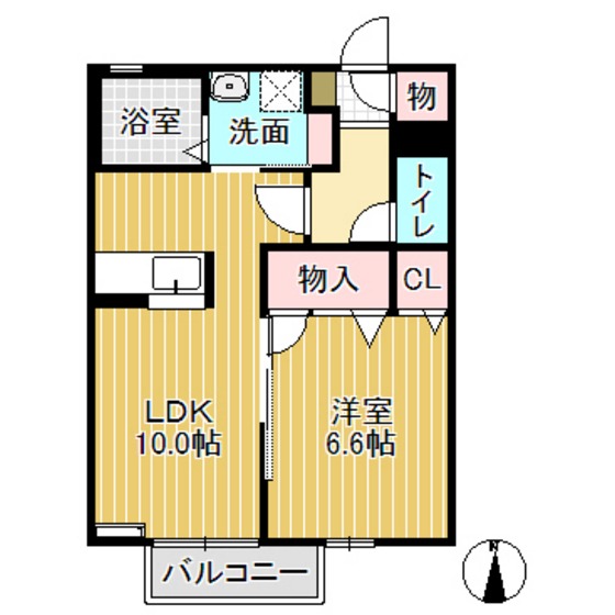 キャメロット　イナミの間取り