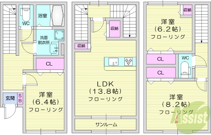 Prim Rose5の間取り