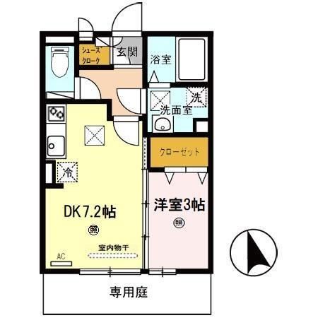 和歌山市松島のアパートの間取り