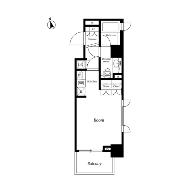 中央区銀座のマンションの間取り