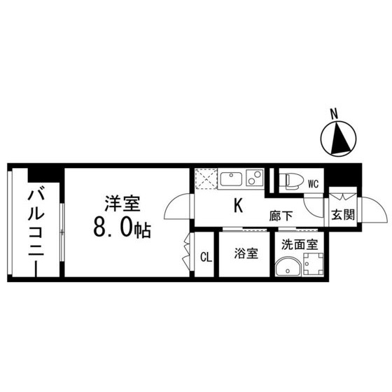 ディークレスト太子堂駅前　Ｗｅｓｔの間取り