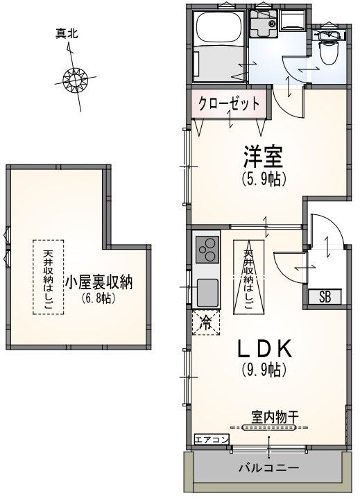 サンライズ百草園Ｅ棟の間取り