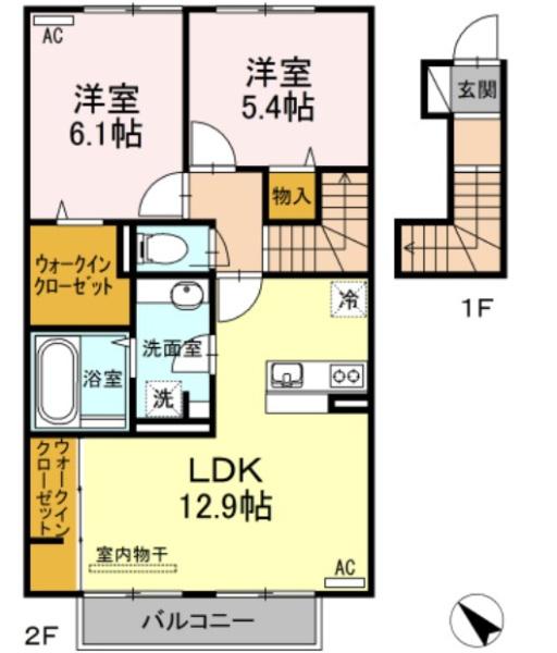 セジュール・アイ2B棟の間取り