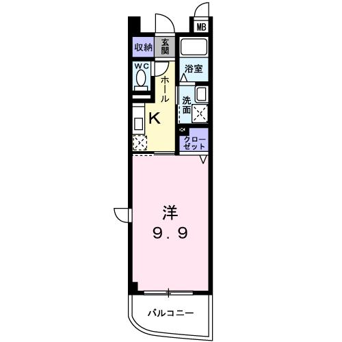 防府市本橋町のマンションの間取り