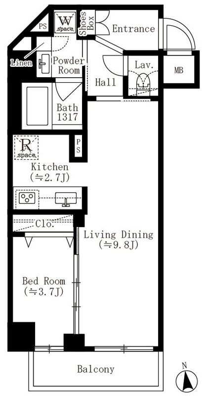 【文京区水道のマンションの間取り】