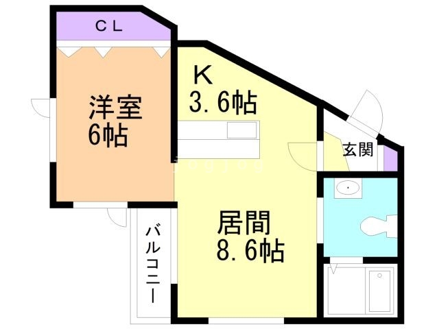 Ｈ・ＣＵＢＥ　ＡＰＡＲＴＭＥＮＴ　ＨＯＵＳＥの間取り