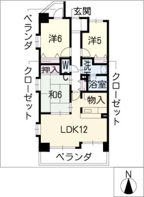 グランベール新守山の間取り