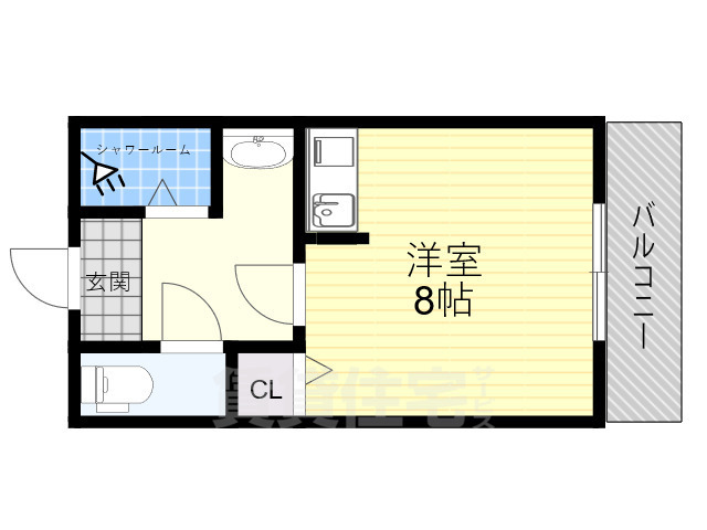 豊中市待兼山町のマンションの間取り