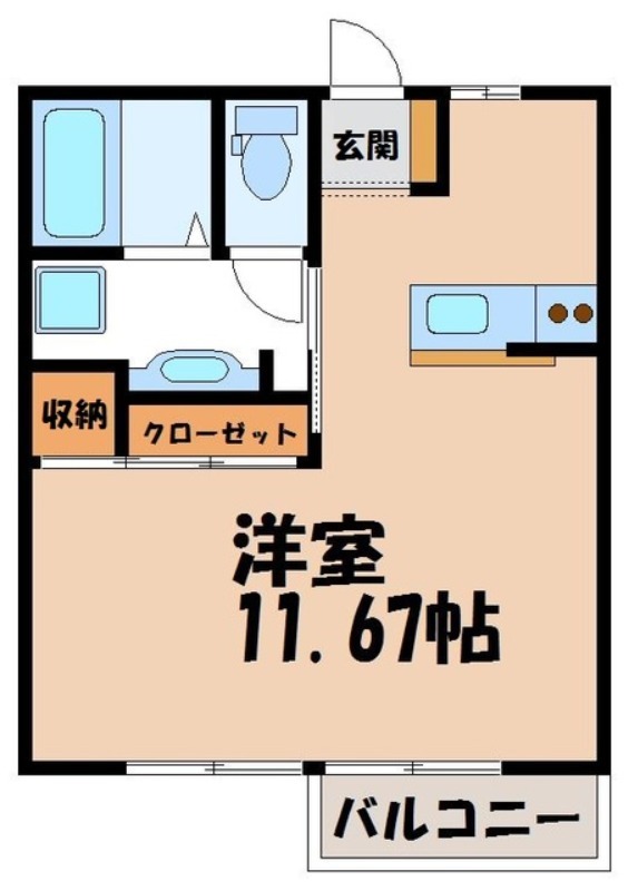 宇都宮市清原台のアパートの間取り