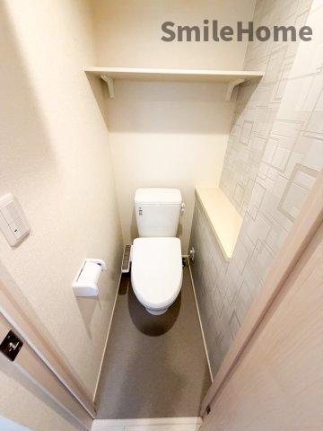 トイレ　清潔感があるトイレです。入るとホッとする、そんな空間。