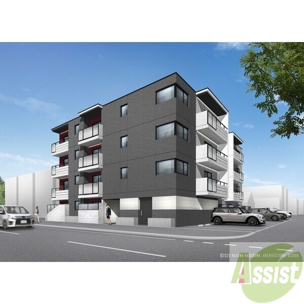 建物外観　外観予想パース　札幌市中央区「仮）プレスタ南７西１６ＭＳ」