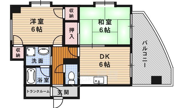 阪急宝塚線 石橋阪大前駅 徒歩11分 7階建 築41年の間取り写真