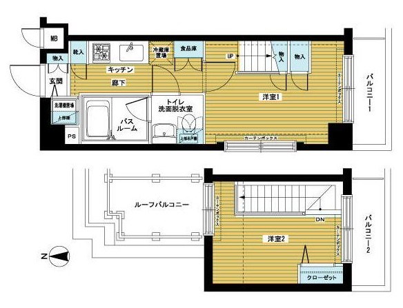ＪＲ総武線 高円寺駅 徒歩13分 7階建 築25年の間取り写真