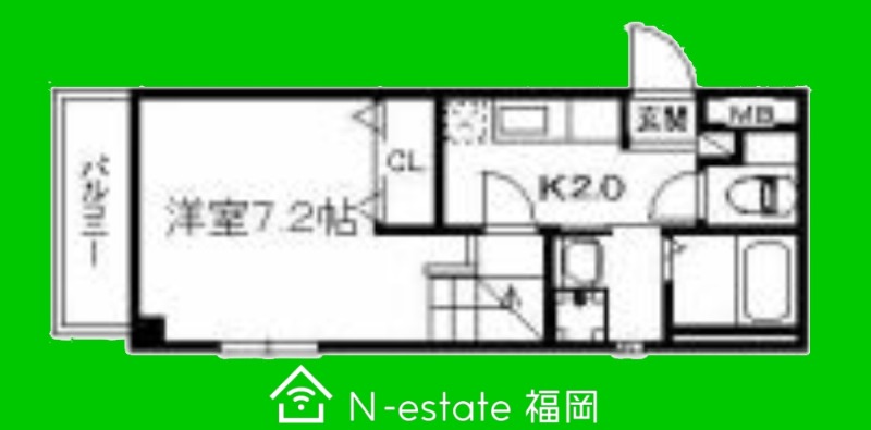 地下鉄空港線 藤崎駅 徒歩9分 4階建 築22年の間取り写真