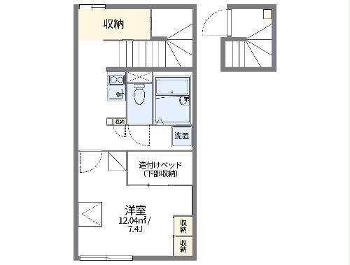 レオパレスＳｈｉｋｏｋｕ中央の間取り