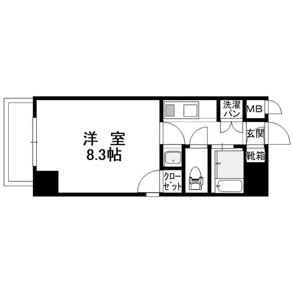 ビュークレスト大橋駅西口の間取り