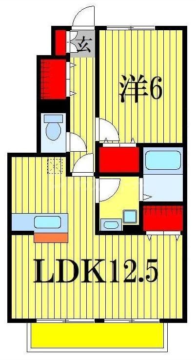 【船橋市行田のアパートの間取り】