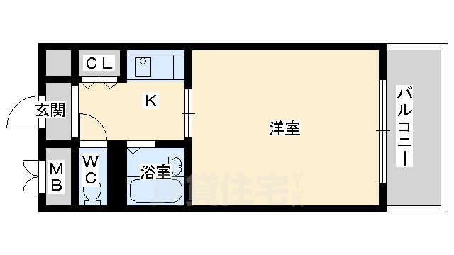 摂津市千里丘のマンションの間取り