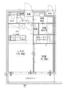 【豊中市上野東のマンションの間取り】