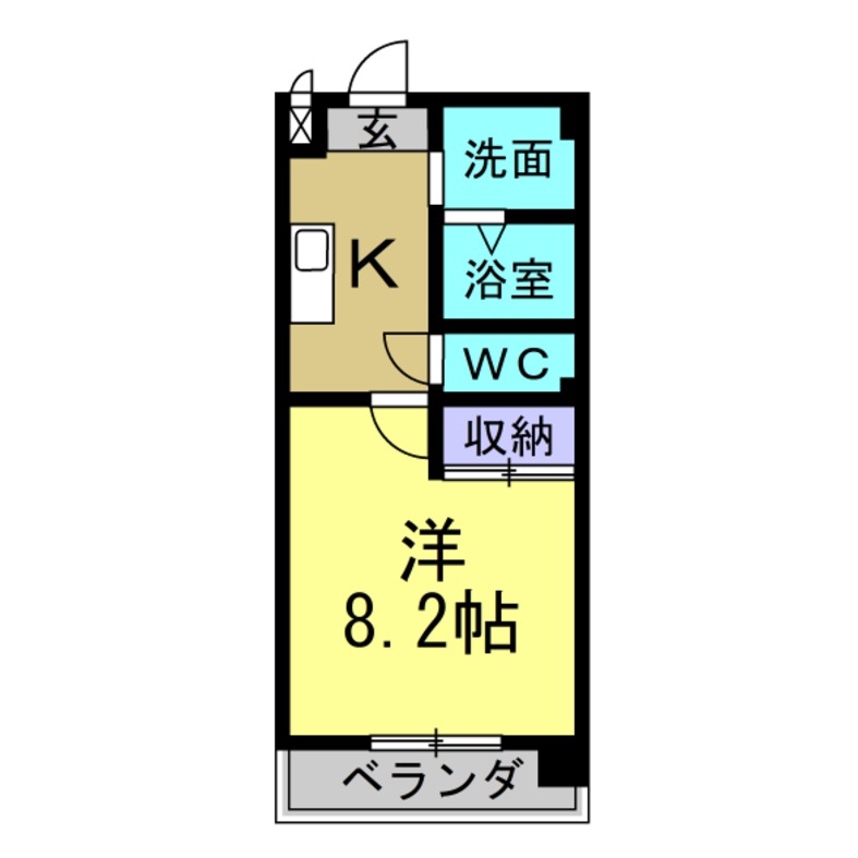 ラフィネ鯉江本町の間取り