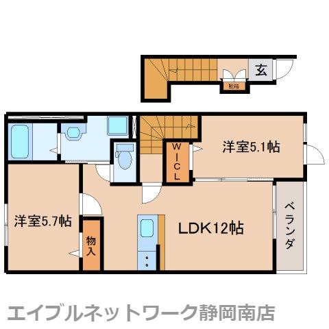 焼津市塩津のマンションの間取り