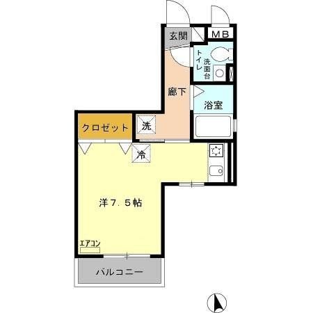 草加市高砂のアパートの間取り