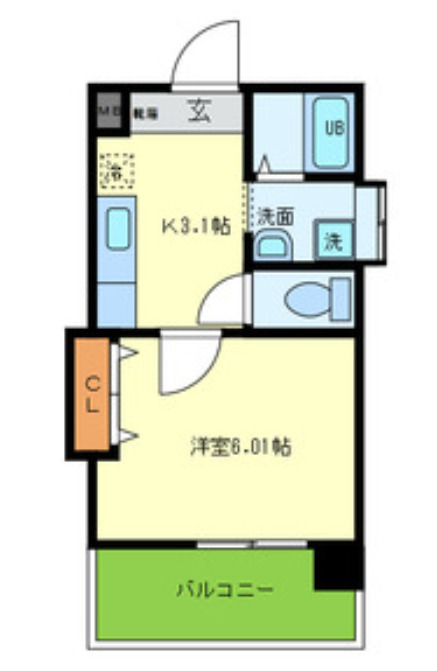 大阪市北区黒崎町のマンションの間取り