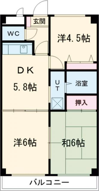 クレール秀英の間取り