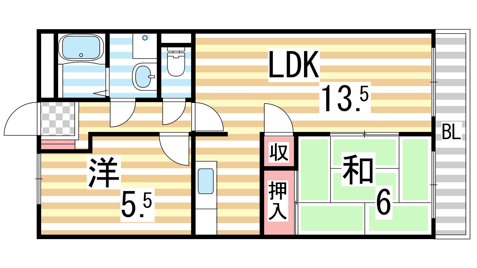 フロンティア深野の間取り