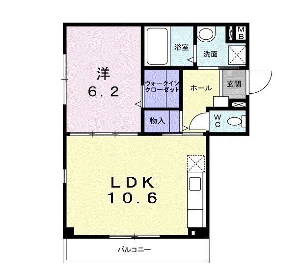 堺市堺区西湊町のマンションの間取り