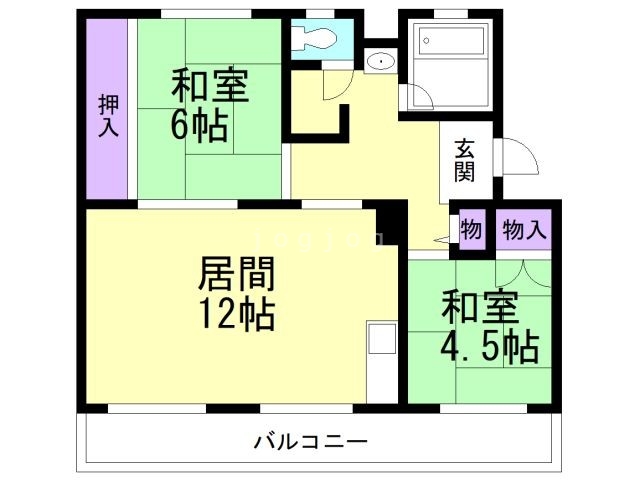 大麻東町団地２号棟の間取り