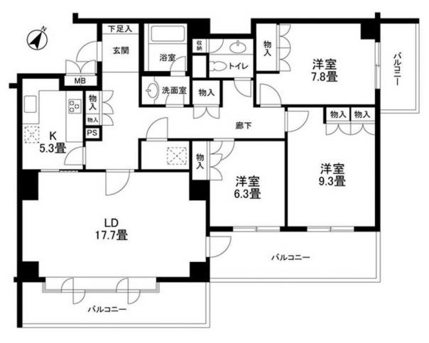 【ステラメゾン碑文谷の間取り】