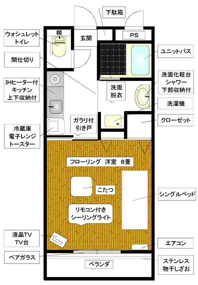 ハイツたちばなの間取り