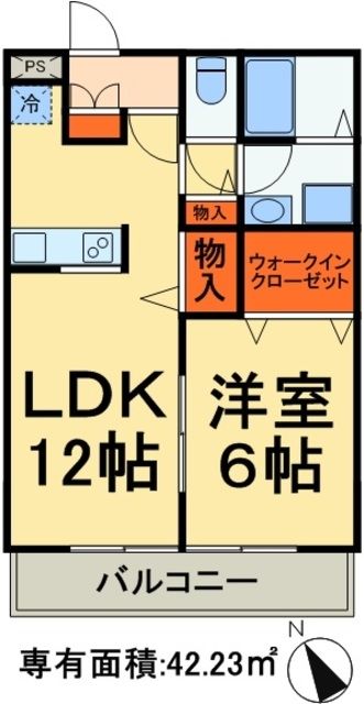 松戸市南花島のアパートの間取り