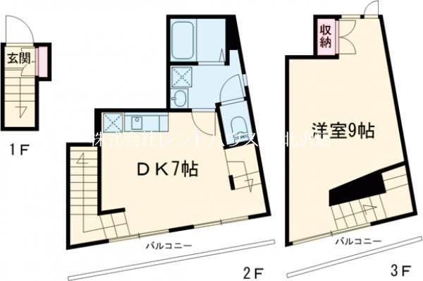 【世田谷区三軒茶屋のマンションの間取り】