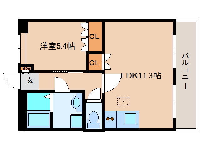 葛城市竹内のマンションの間取り