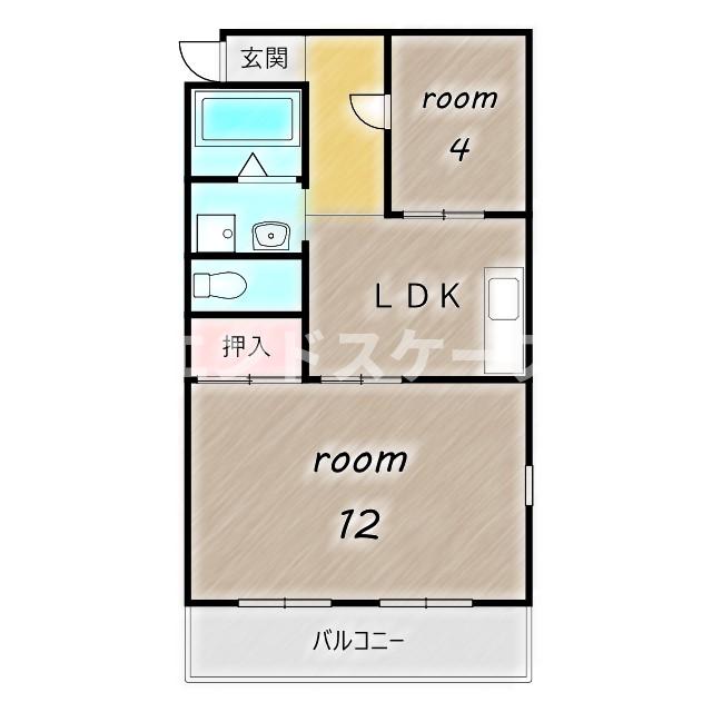 高崎市吉井町吉井のアパートの間取り