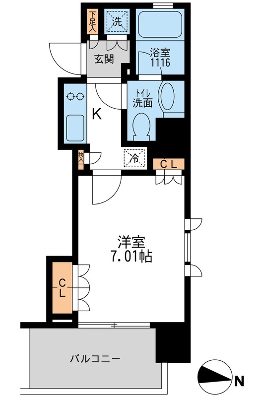 江東区常盤のマンションの間取り