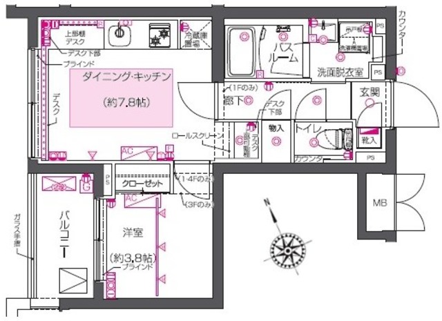 ズーム西早稲田の間取り