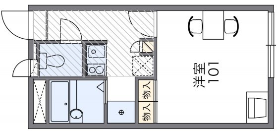 岡山市東区瀬戸町沖のアパートの間取り