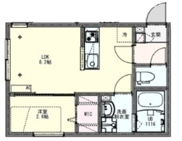 KISさいたま市岩槻区岩槻アパート1期1号棟の間取り